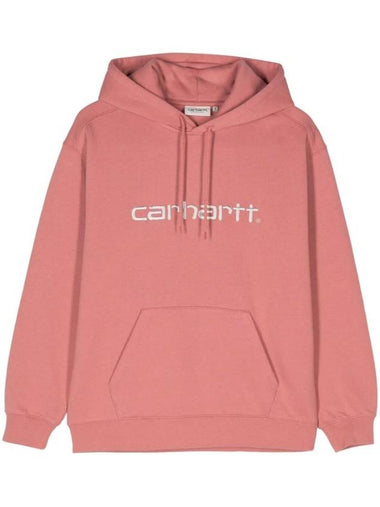 Embroidered Logo Hoodie Pink - CARHARTT WIP - BALAAN 1