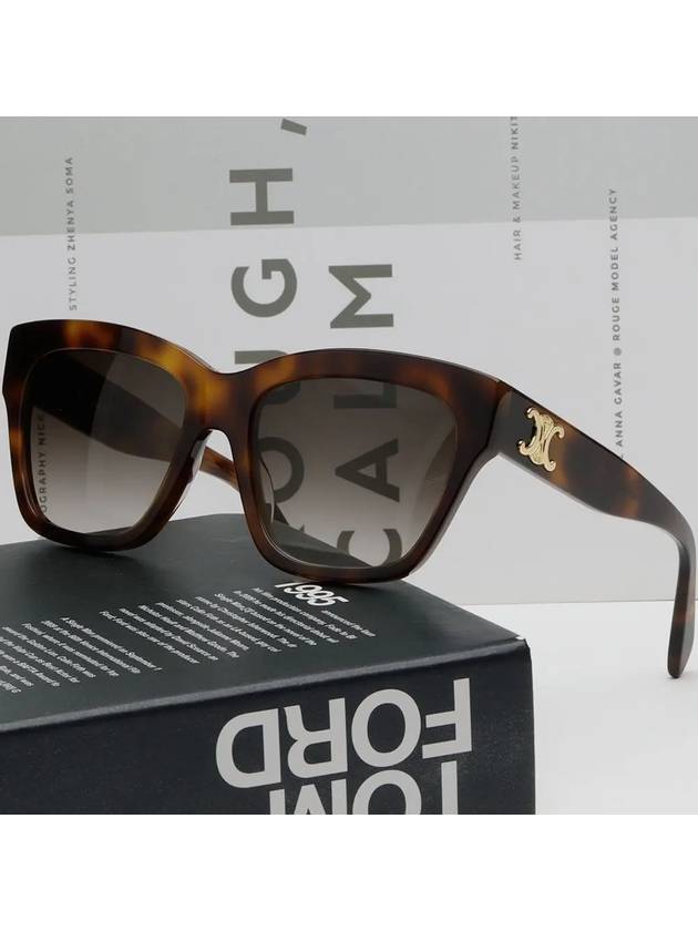 Eyewear Triomphe Square Sunglasses Havana - CELINE - BALAAN 3