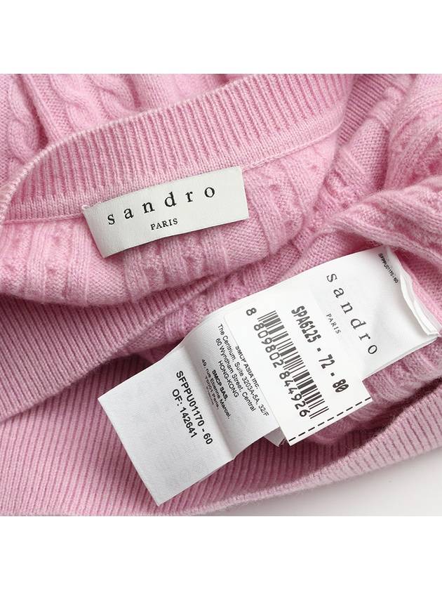 Light pink wool cashmere knit vest 44 - SANDRO - BALAAN 3