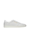 Court Classic Perforated Leather Low Top Sneakers White - SAINT LAURENT - BALAAN 3