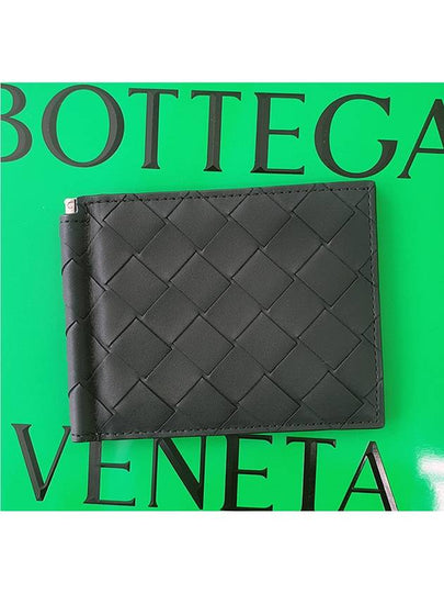 Intrecciato Bill Clip Card Wallet Black - BOTTEGA VENETA - BALAAN 2