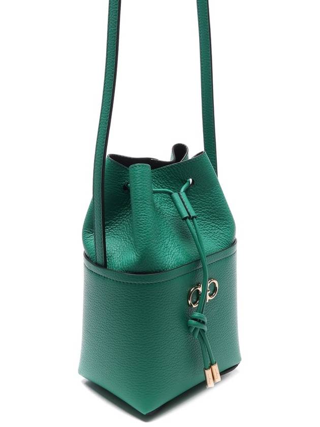 Gancini Mini Bucket Bag Green - SALVATORE FERRAGAMO - BALAAN 4