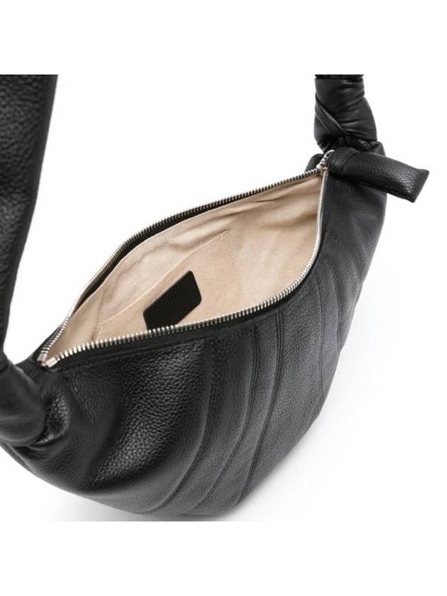 Soft Grained Leather Small Croissant Crossbody Bag Black - LEMAIRE - BALAAN 5