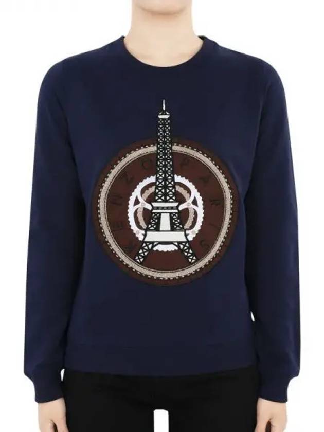 Women s Eiffel Tower Sweatshirt Navy 2SW742 4XJ 78 1062569 - KENZO - BALAAN 1