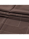 Striped Monogram Silk Scarf Brown - TOTEME - BALAAN 4