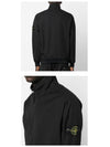 Stretch Technical Fleece Nylon Bomber Jacket Black - STONE ISLAND - BALAAN 6