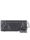 Classic Leather Clutch Bag Grease Fosil - BALENCIAGA - BALAAN 2