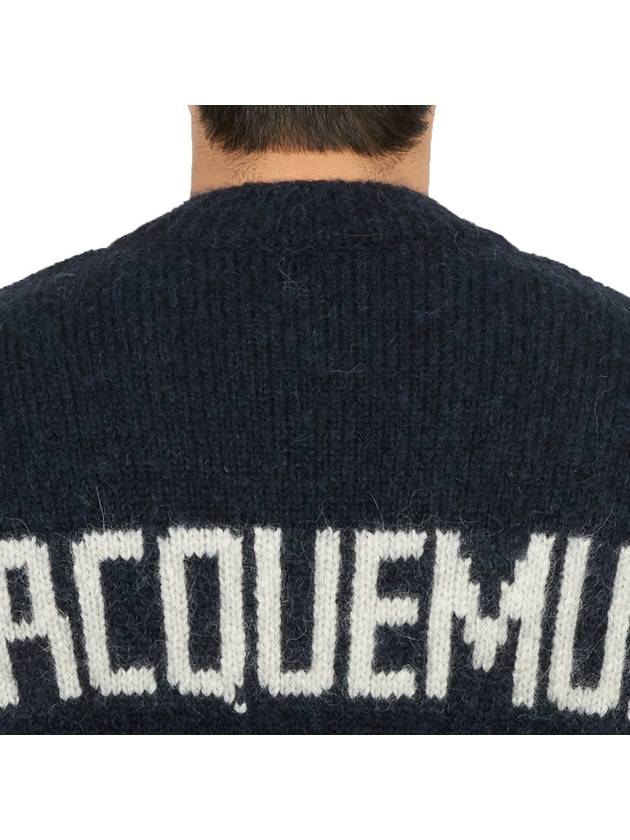 La Maille Pavane Knit Top Dark Navy - JACQUEMUS - BALAAN 8