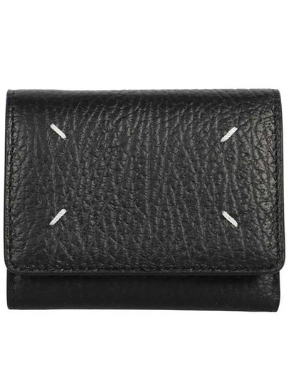 Zip Compact Tri-Fold Half Wallet Black - MAISON MARGIELA - BALAAN 2