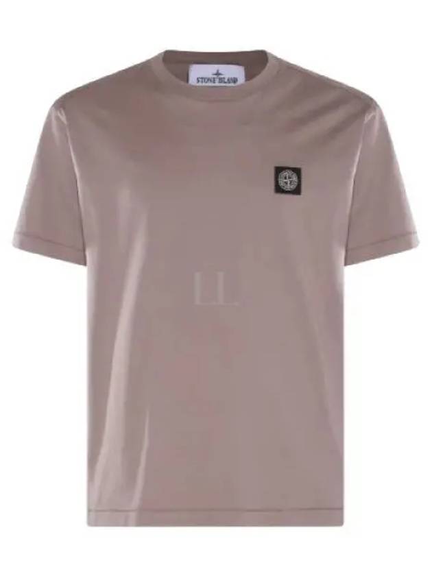 Logo Patch Short Sleeves T-Shirt Dove Grey - STONE ISLAND - BALAAN 2