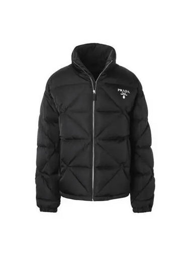 Logo quilted padded jacket black SGB803 1WQ8 - PRADA - BALAAN 1