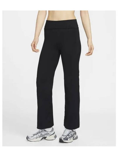 Dri-Fit High Waist Foldover Track Pants Black - NIKE - BALAAN 2