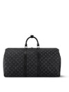 Keepall 55 Bandouliere Monogram Eclipse Duffel Bag Black - LOUIS VUITTON - BALAAN 6