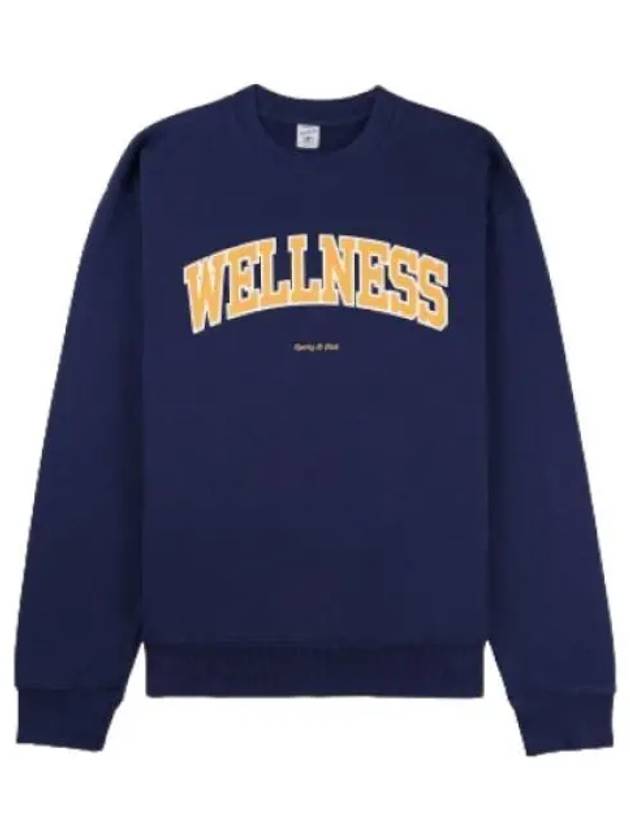 Wellness Ivy Crew Neck Navy Sweatshirt - SPORTY & RICH - BALAAN 1