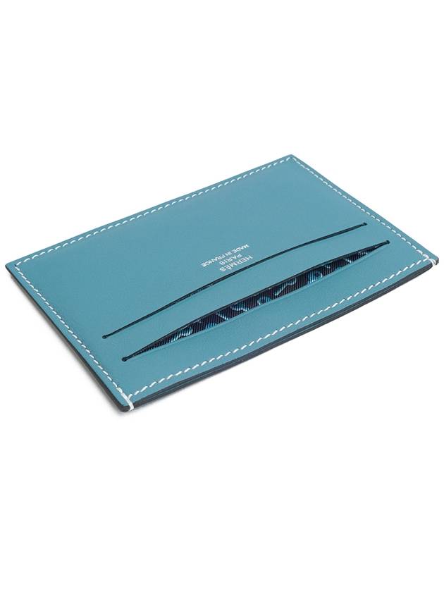 Citizen Twill Card Wallet Blue - HERMES - BALAAN 6