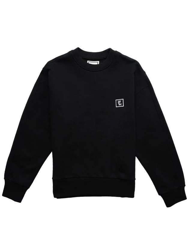 Women's Back Logo Crew Neck Sweatshirt Sweatshirt Black M233TS27715B - WOOYOUNGMI - BALAAN 1