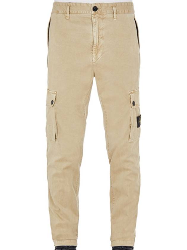 Wappen Patch Slim Fit Straight Pants Beige - STONE ISLAND - BALAAN 2