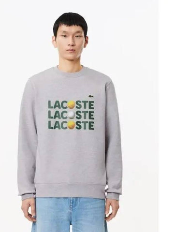 Men s Heavy Jersey Lettering Ball Graphic Sweatshirt SH7421 54G CCA Domestic Product GQ2N24040354695 - LACOSTE - BALAAN 1