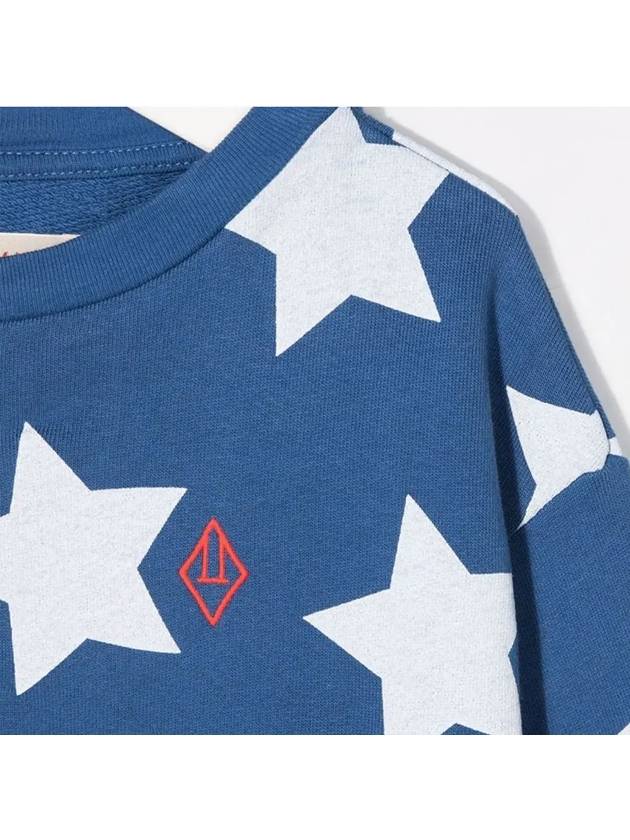 Kids Star Pattern Sweatshirt Blue S22016 260AD - THE ANIMALS OBSERVATORY - BALAAN 4