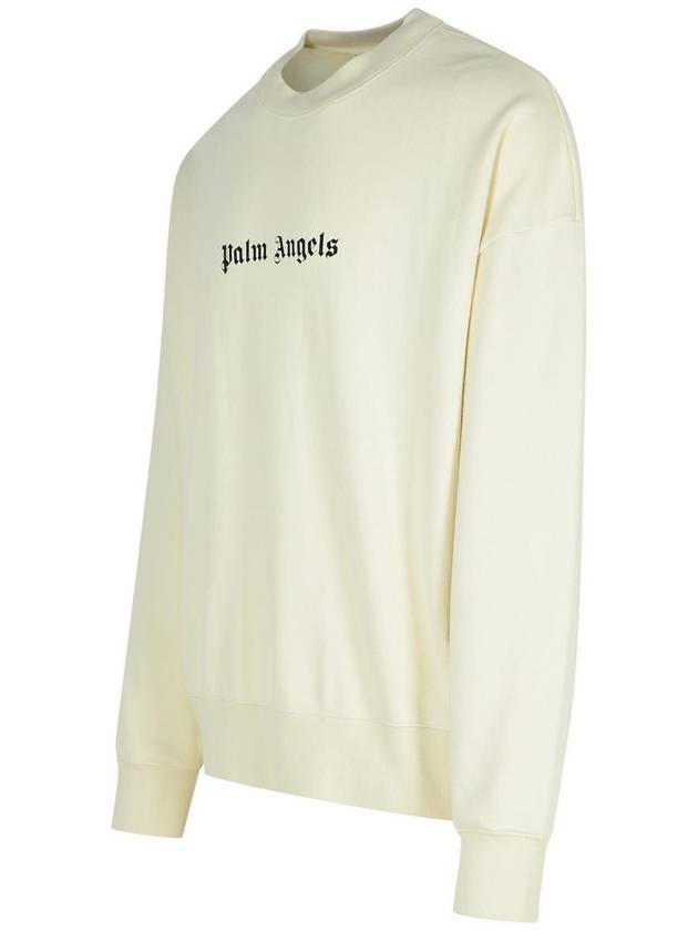 Palm Angels Cream Cotton Sweatshirt - PALM ANGELS - BALAAN 2