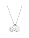 Return To Tiffany Double Heart Pendant Necklace Silver - TIFFANY & CO. - BALAAN 1