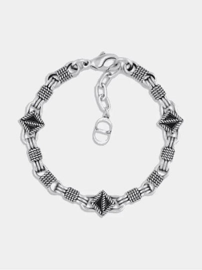 CD Diamond Buffalo Bracelet Silver - DIOR - BALAAN 2