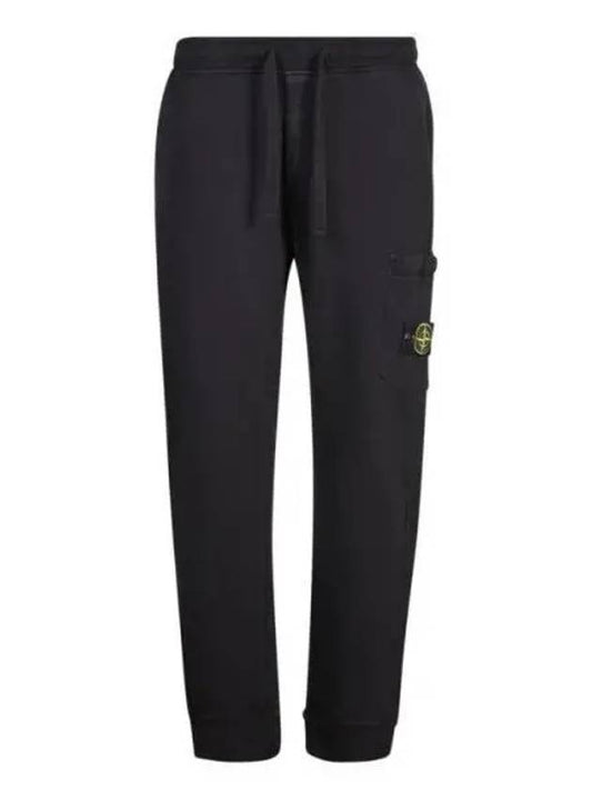 Men's Wappen Patch Jogger Pants Black - STONE ISLAND - BALAAN 2