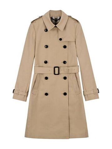 Harborne 2 Long Trench Coat Beige - BURBERRY - BALAAN 1