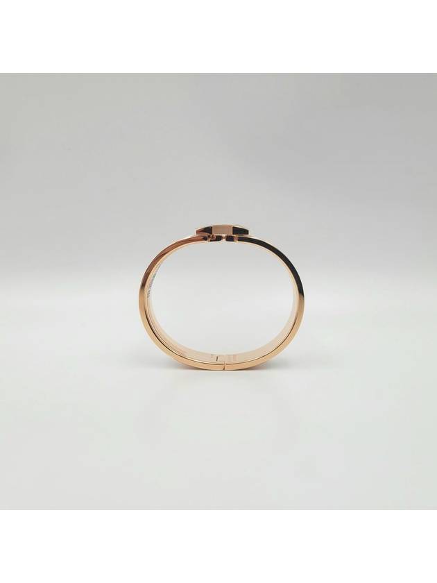 Clic H Bracelet Rose Gold Blanc - HERMES - BALAAN 3