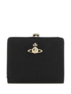 Safiano Frame Half Wallet Black - VIVIENNE WESTWOOD - BALAAN 1