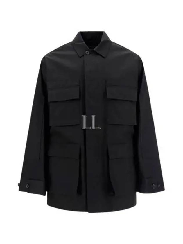 Men's Cotton Drill Cargo Jacket Black - BALENCIAGA - BALAAN 2