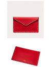 Rockstud Envelope Clutch Bag Red - VALENTINO - BALAAN 5