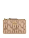 Matelasse Leather Card Wallet Power Pink - MIU MIU - BALAAN 2