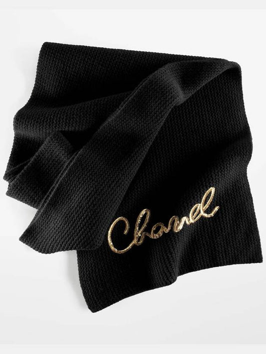 Scarf Cashmere Black - CHANEL - BALAAN 2