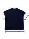 Layered Short Sleeve T-Shirt Navy - VESTITO - BALAAN 1