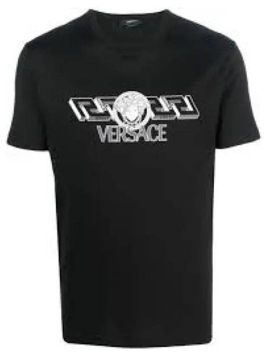 La Greca Logo T Shirt Black 10084611B000 973978 - VERSACE - BALAAN 1