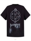 Metal BB Stencil Cotton Short Sleeve T-Shirt Black - BALENCIAGA - BALAAN 6