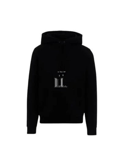 Men's Chest Small Logo Hoodie Black - SAINT LAURENT - BALAAN 2