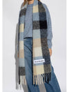 Check Mohair Muffler Blue Beige Black - ACNE STUDIOS - BALAAN 7