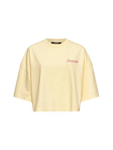 La Croisiere Short Sleeve T-Shirt Yellow - JACQUEMUS - BALAAN 1