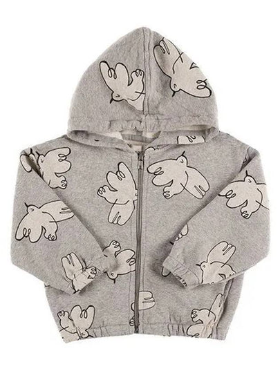 Freedom Bird Hooded Zip Up Jacket Grey - BOBO CHOSES - BALAAN 2