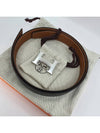 Men's H Belt Silver Buckle Black Gold Double Sided - HERMES - BALAAN 2