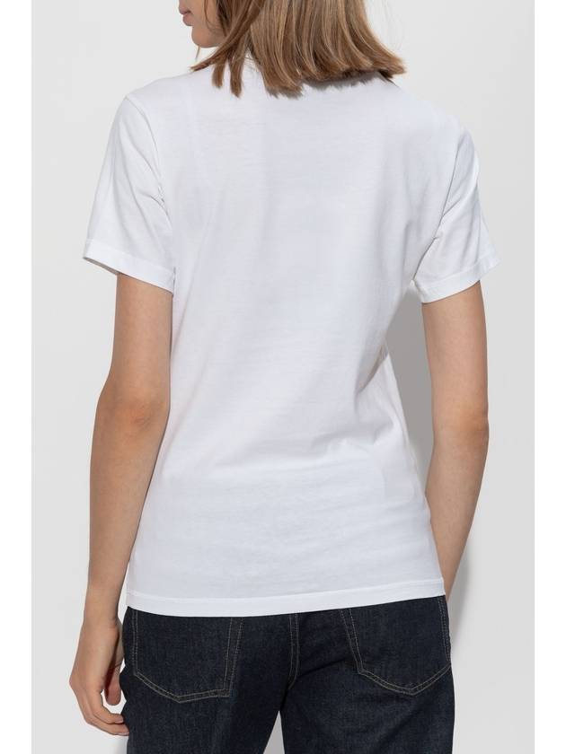 Victoria Beckham T-shirt With Logo, Women's, White - VICTORIA BECKHAM - BALAAN 4