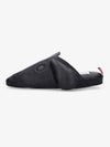 Men's Hector Leather Flat Slippers Black - THOM BROWNE - BALAAN 2