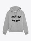 Paris Print Cotton Fleece Hoodie Grey Melange - CELINE - BALAAN 2