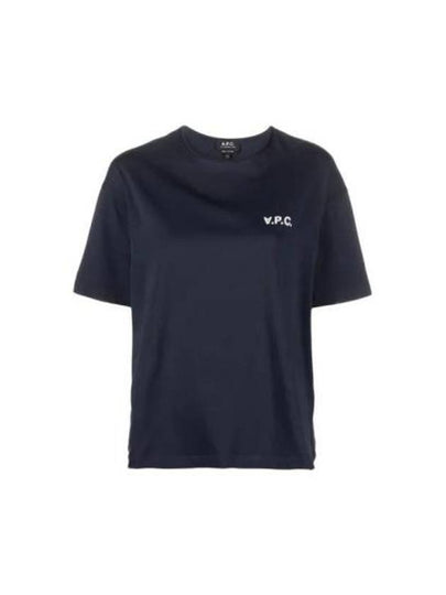 Karol Small Felt Logo Short Sleeve T-Shirt Navy - A.P.C. - BALAAN 2