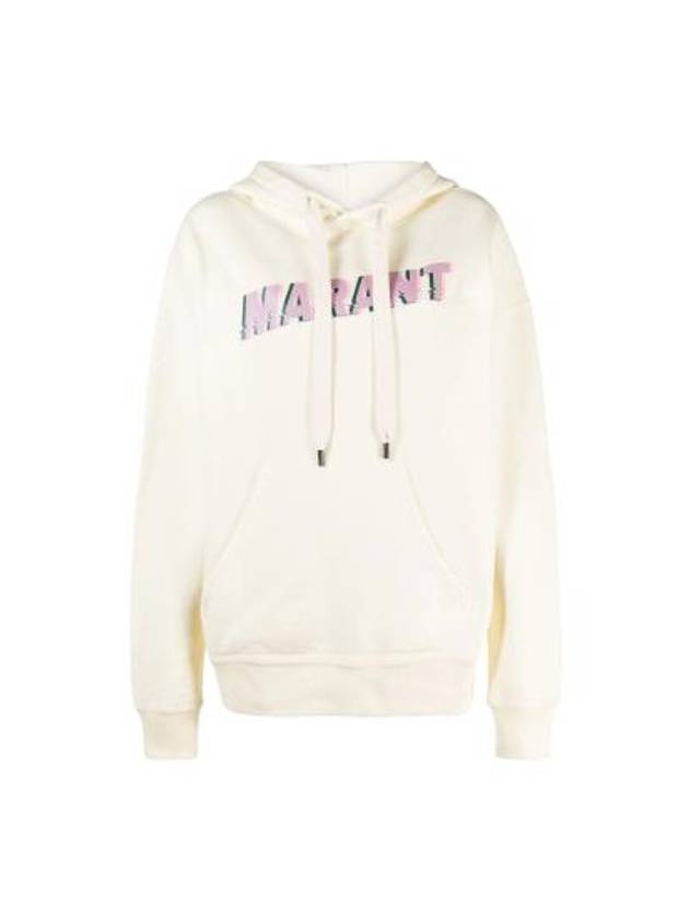 Mansel Logo Print Hoodie Vanilla - ISABEL MARANT - BALAAN 3