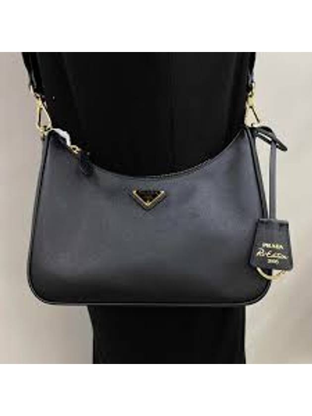 Re-Edition 2005 Saffiano Leather Shoulder Bag Black - PRADA - BALAAN 3