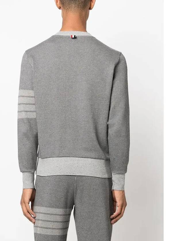 4 Bar Crew Neck Sweatshirt Grey - THOM BROWNE - BALAAN 6