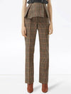 Houndstooth Tailored Check Straight Pants Brown - BURBERRY - BALAAN 4